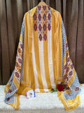 Pure Mul Cotton Ikat Fusion Suit Set