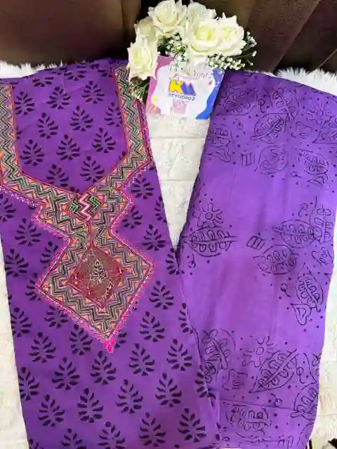 Pure Cotton Bagh Hand Block Suit Set