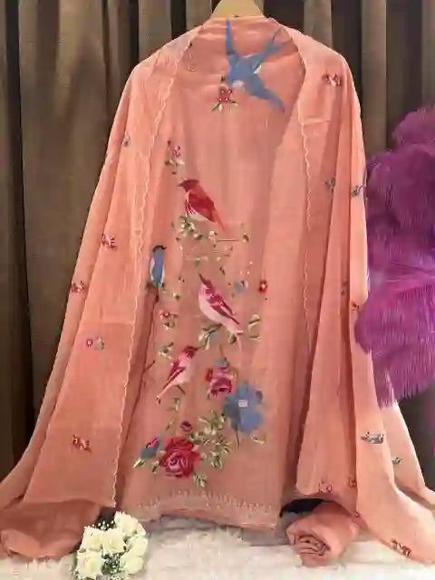 Birds Concept Mul Chanderi Suit Set