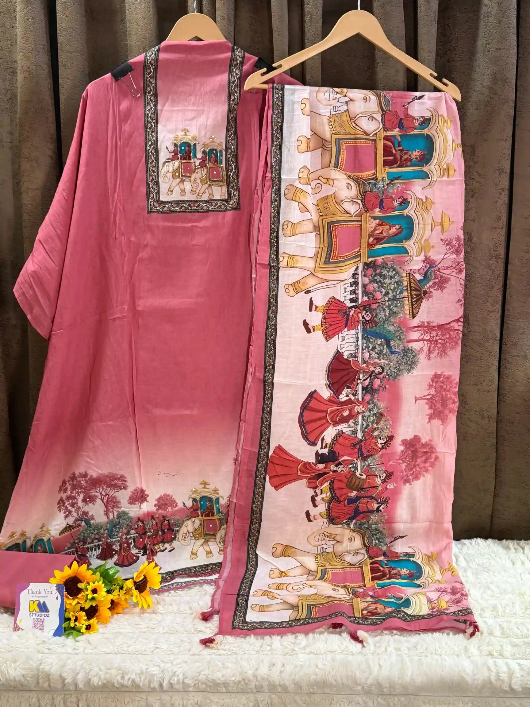 Royal Baraat Inspired Pure Mul Cotton Suit Set