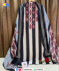 Pure Mul Cotton Ikat Fusion Suit Set