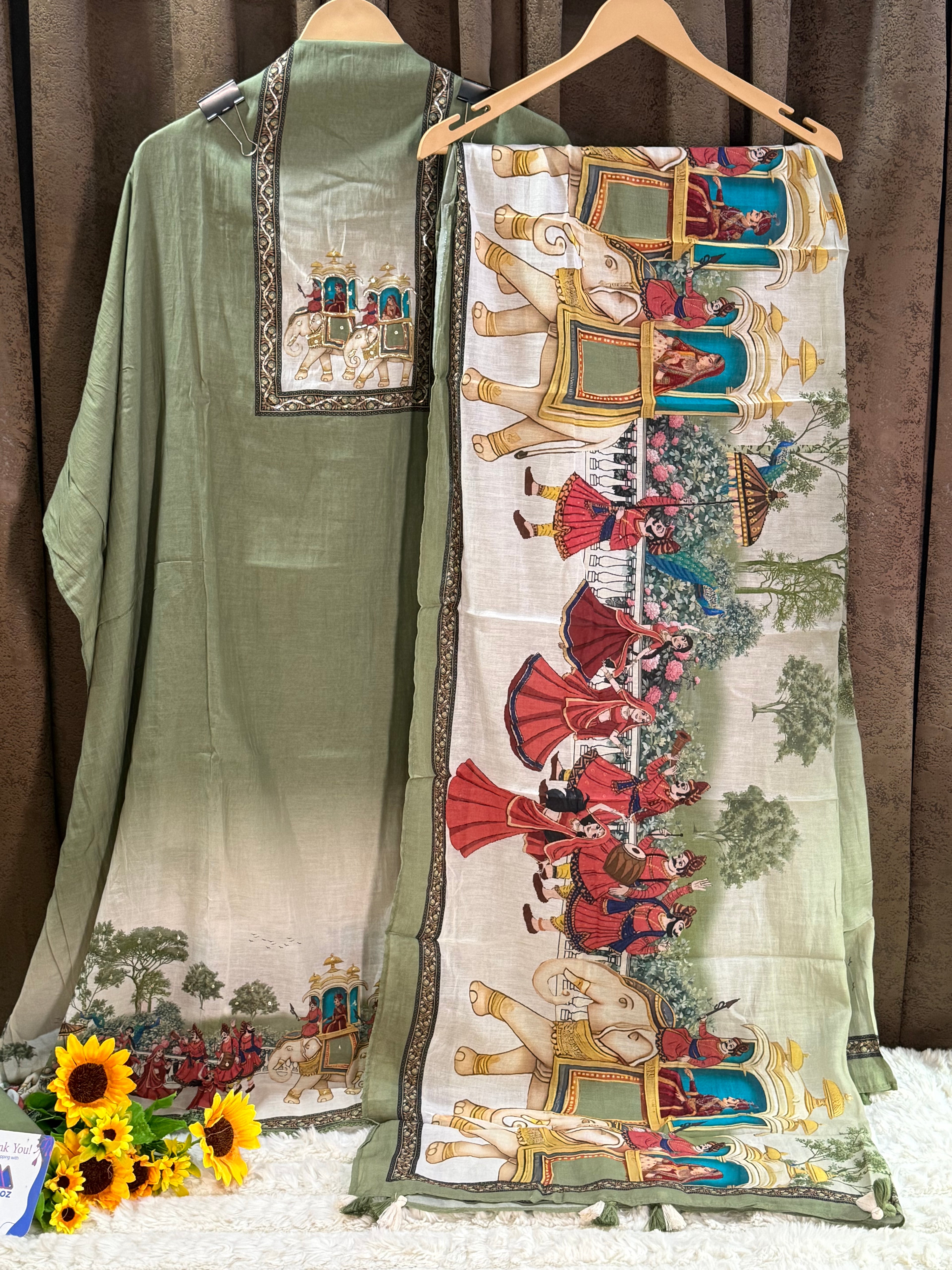 Royal Baraat Inspired Pure Mul Cotton Suit Set