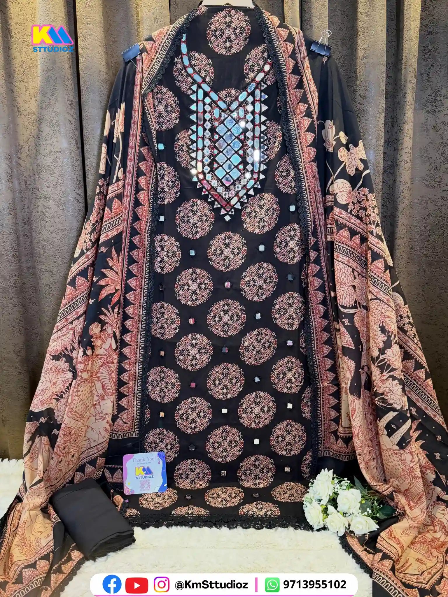 Pure Cotton Ajrakh Suit Set