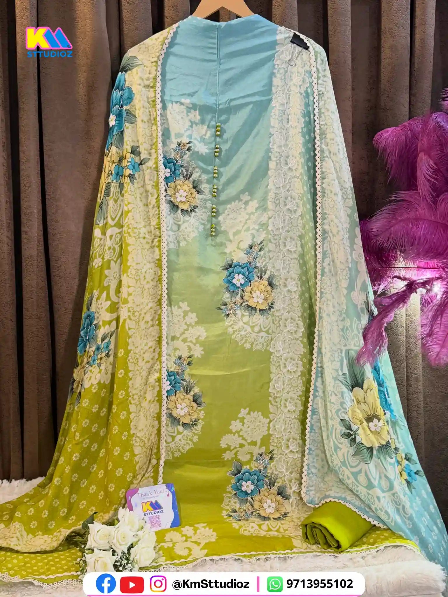 Premium Designer Muslin Cotton Suit Set
