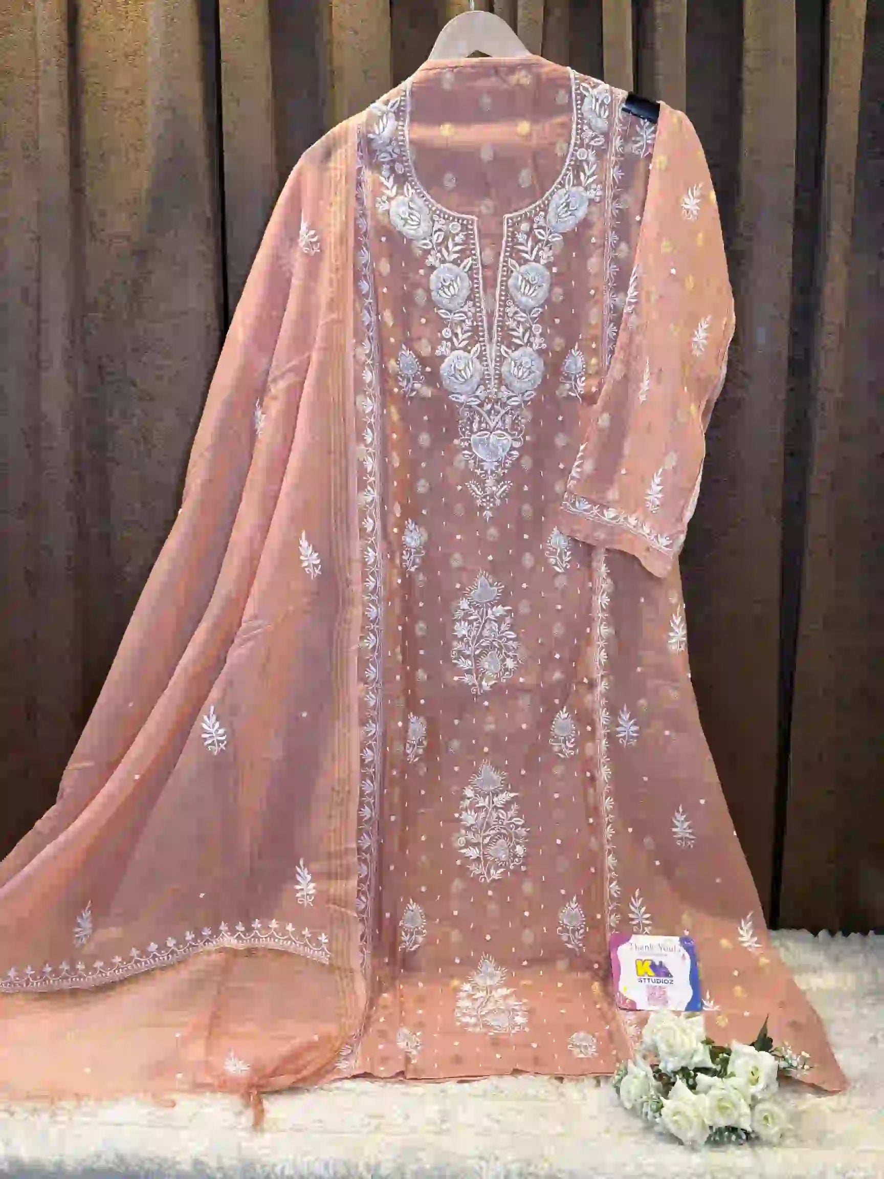 Pure Mul Chanderi Heritage Semi-Stitched Kurta & Dupatta Set
