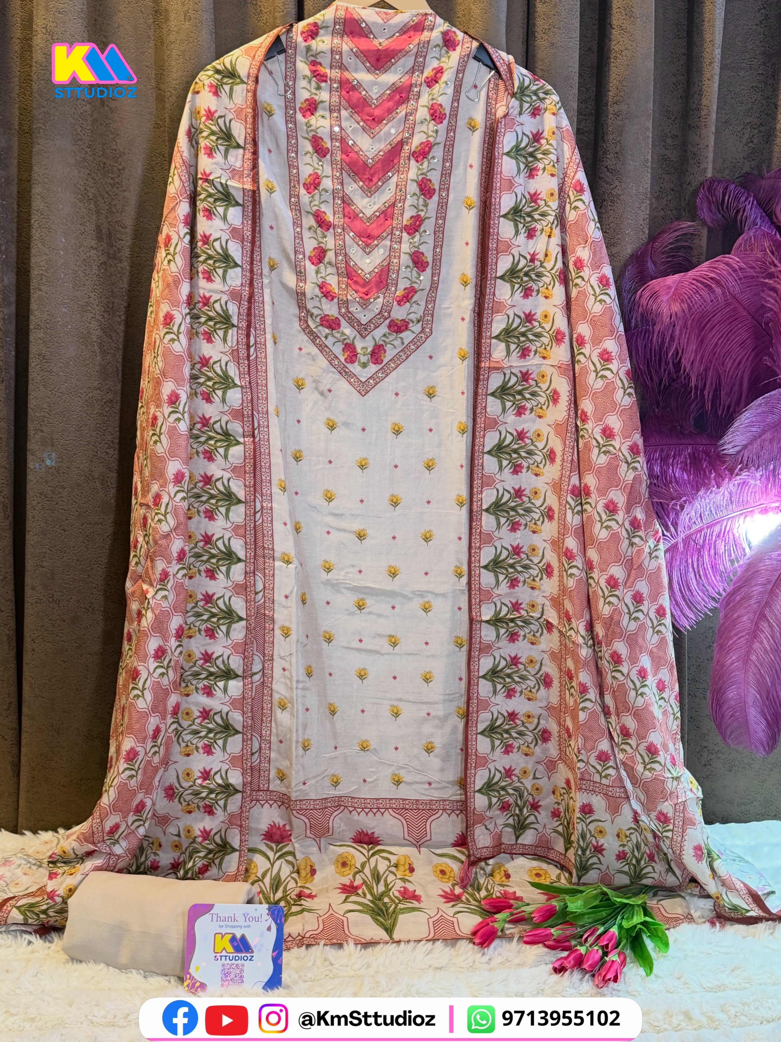 Premium Designer Muslin Cotton Suit Set