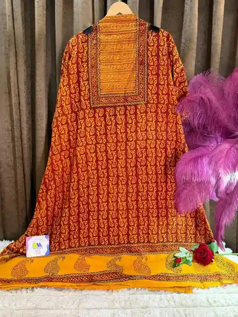 Premium Cotton Hand Block Kurta Material