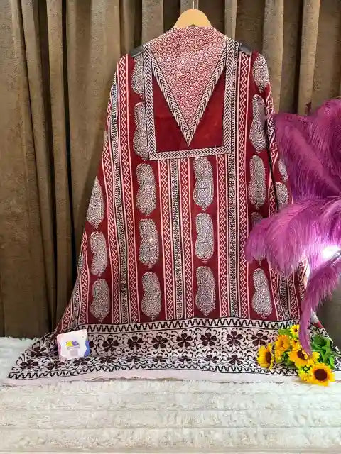 Premium Cotton Hand Block Kurta Material