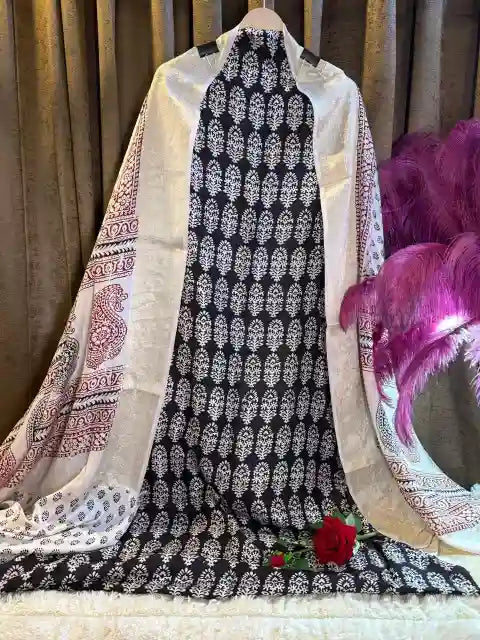 Premium Bagh Dola Silk Heritage Suit Set