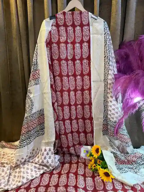 Premium Bagh Dola Silk Heritage Suit Set