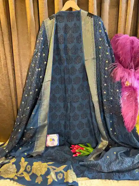 Premium Bagh Dola Silk Heritage Suit Set