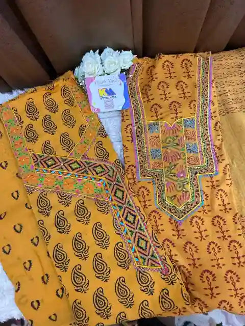 Pure Cotton Bagh Hand Block Suit Set