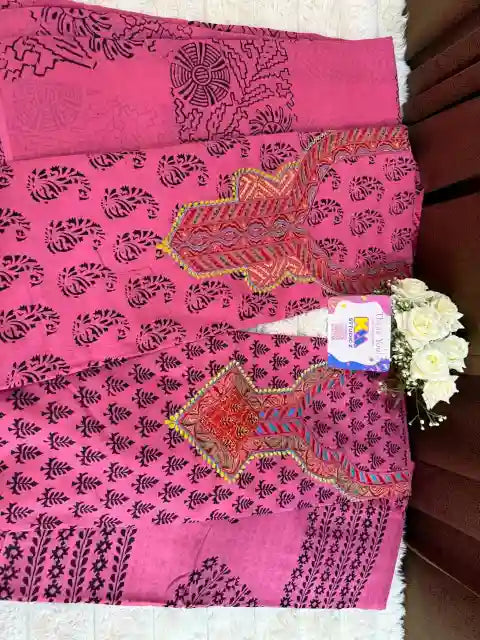Pure Cotton Bagh Hand Block Suit Set
