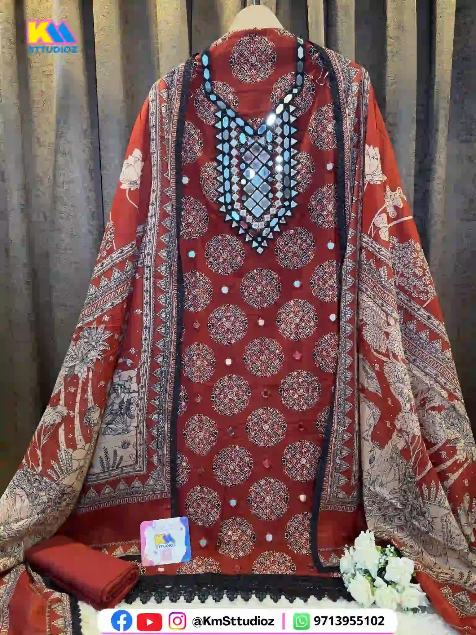 Pure Cotton Ajrakh Suit Set