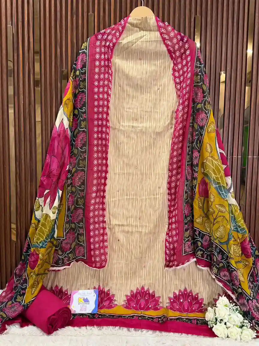 Lotus Luxe Jam Cotton Designer Suit Set