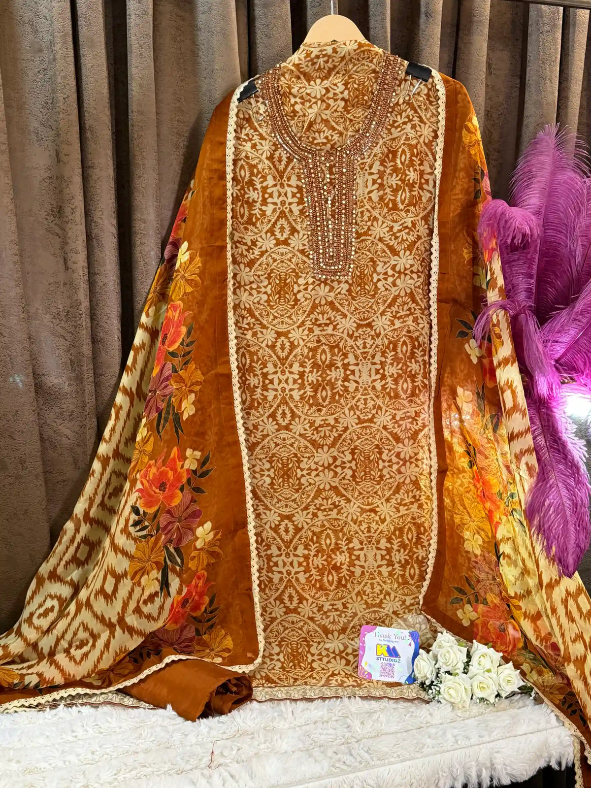 Premium Georgette Organza Designer Suit Set