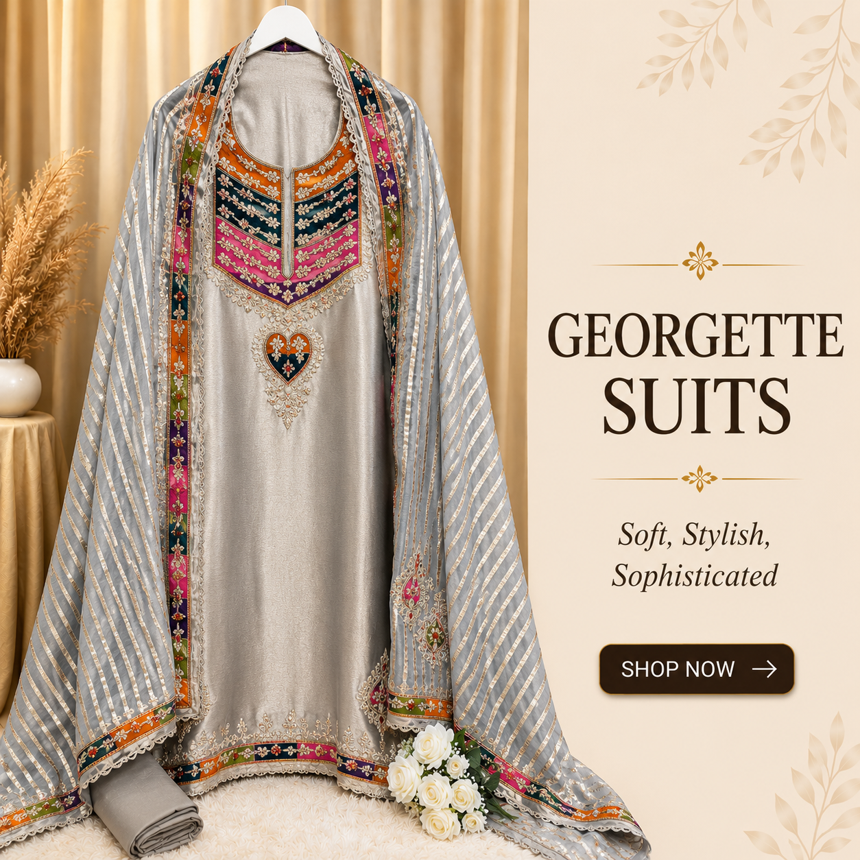 Ajrakh Cotton Designer Suit Set