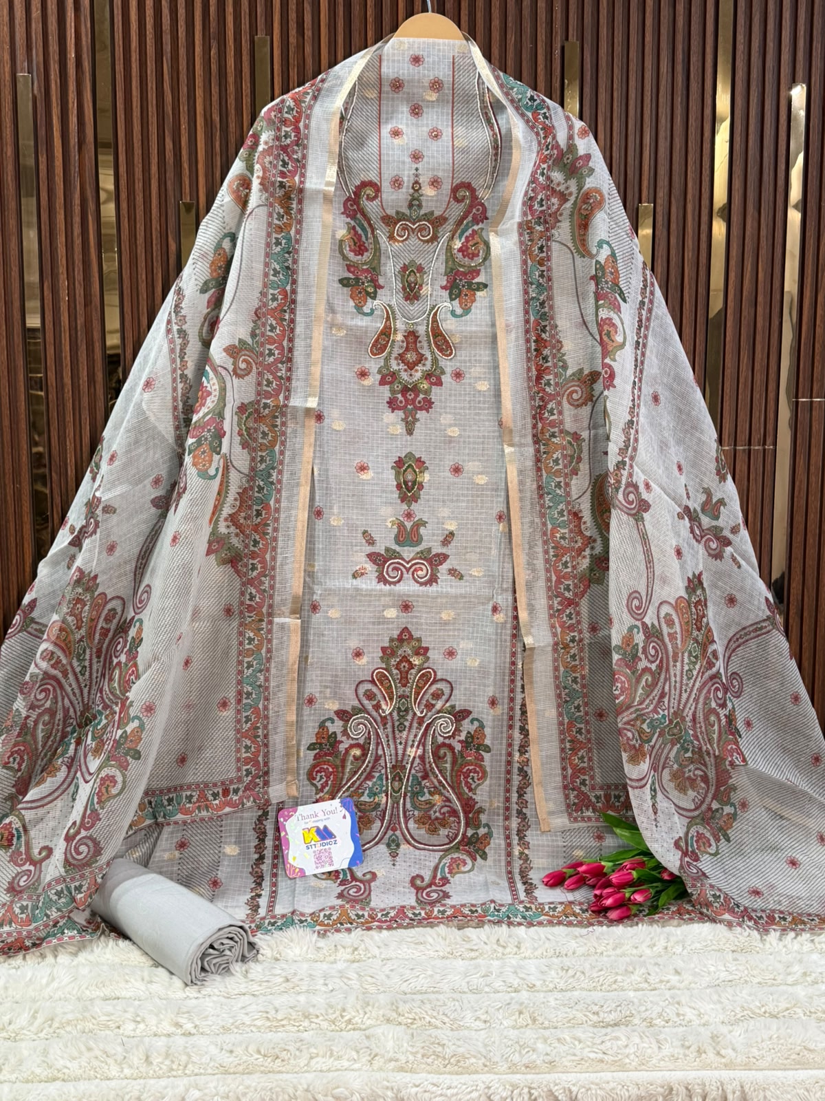 Kota Banarasi Floral Printed Suit Set
