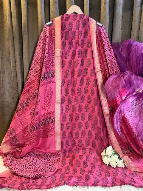 Premium Bagh Dola Silk Heritage Suit Set