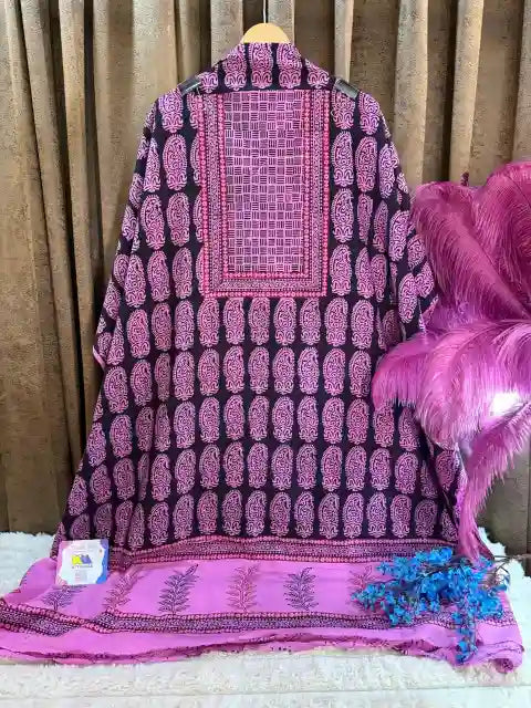 Premium Cotton Hand Block Kurta Material