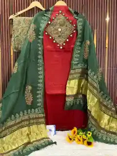 Jam Cotton Rayon Kalamkari Designer Kurta Set