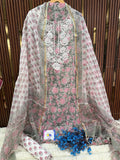 Pure Jaipuri Cotton Lucknowi Ghasspati Designer Suit Set