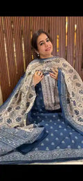 Classic Maheshwari Chanderi Calcutta Work Suit Set
