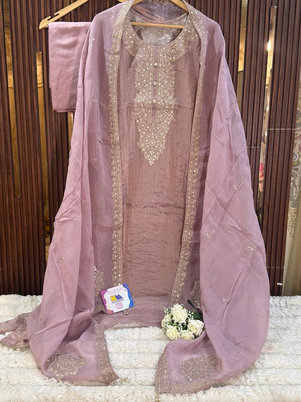Royal Tissue Zari-Dori Designer Suit Set