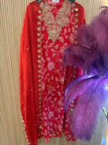 Feather-Light Chiffon Dori & Pearl Designer Suit Set