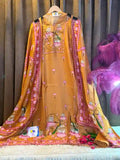 Premium Pichwai Peacock & Lotus Designer Silk Suit Set