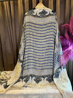Dola Ajrakh × Banarasi luxurious Unstitched Suit Set