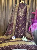 Dola Ajrakh × Banarasi 2-Piece Unstitched Suit Set