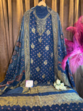 Dola Ajrakh × Banarasi 2-Piece Designer Suit Set