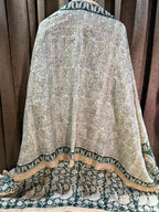 Pure Bhagalpuri Silk Floral Peacock Designer Suit Set