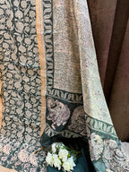 Pure Bhagalpuri Silk Floral Peacock Designer Suit Set
