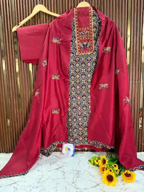 Bird Patola Print Designer Suit Set