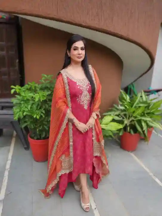 Festive Bandhani × Leheriya Designer Suit
