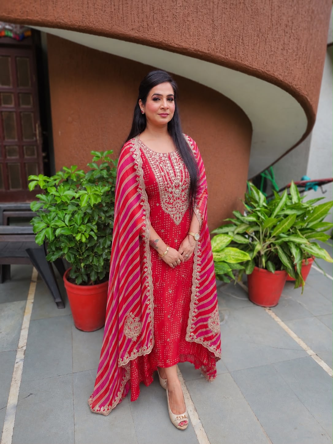 Festive Bandhani × Leheriya Designer Suit