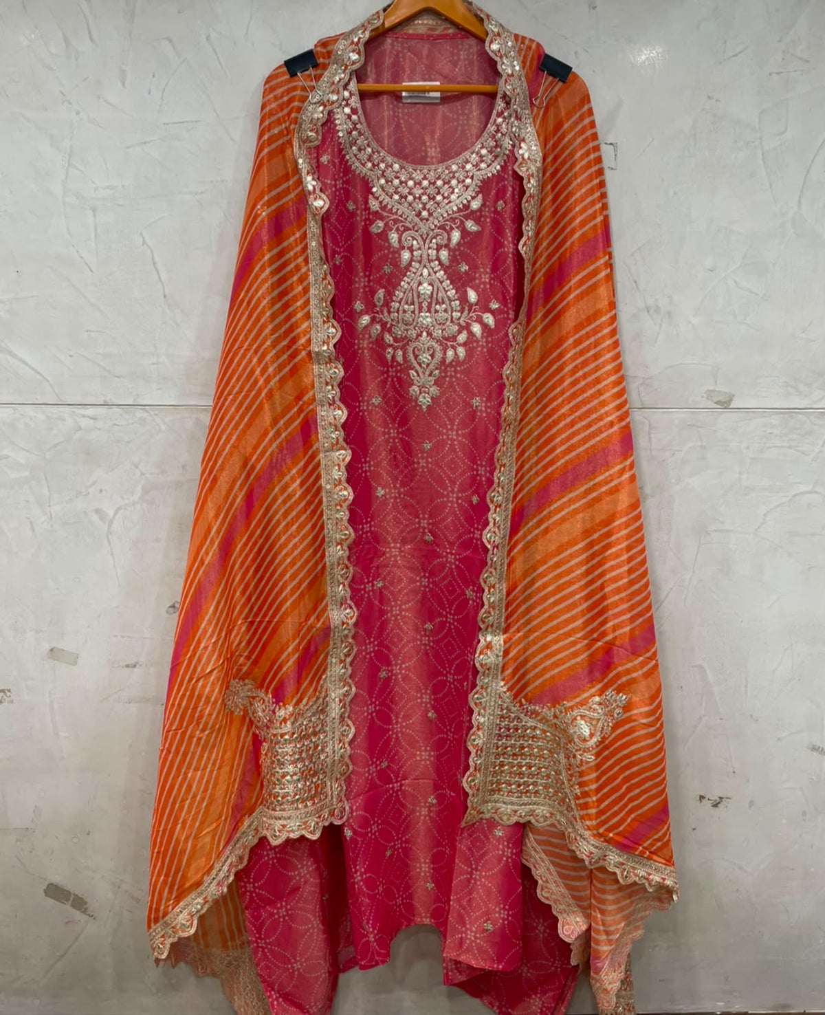 Festive Bandhani × Leheriya Designer Suit