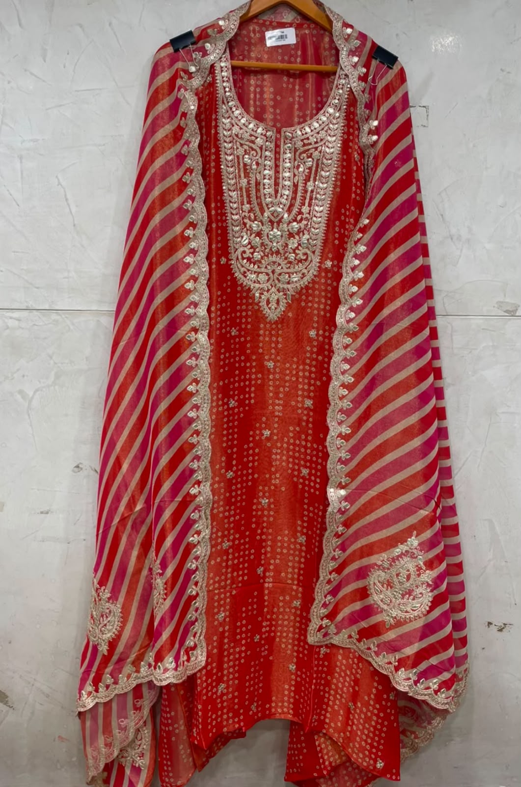 Festive Bandhani × Leheriya Designer Suit