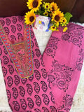 Pure Cotton Bagh Hand Block Designer Suit Set