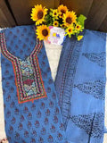 Pure Cotton Bagh Hand Block Designer Suit Set