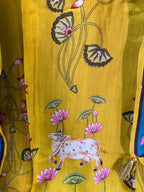 Pichwai Russian Silk Designer Suit Set