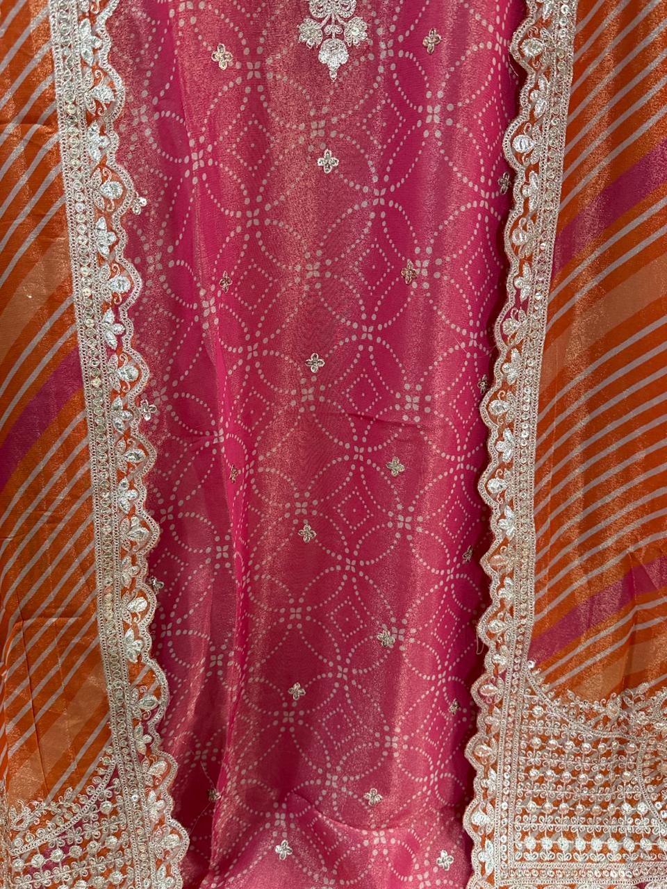 Festive Bandhani × Leheriya Designer Suit