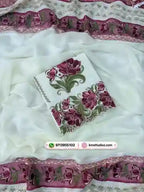 Pakistani Semi Organza Parsi Embroidered Suit Set