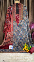 Ajrakh Mashru Silk Heritage Designer Suit Set