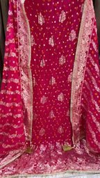 Bandhani Dola Silk Banarasi Designer Suit Set