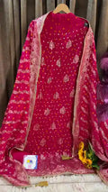Bandhani Dola Silk Banarasi Designer Suit Set