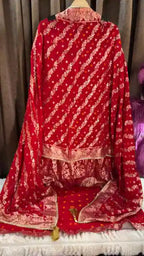Bandhani Dola Silk Banarasi Designer Suit Set