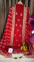 Bandhani Dola Silk Banarasi Designer Suit Set